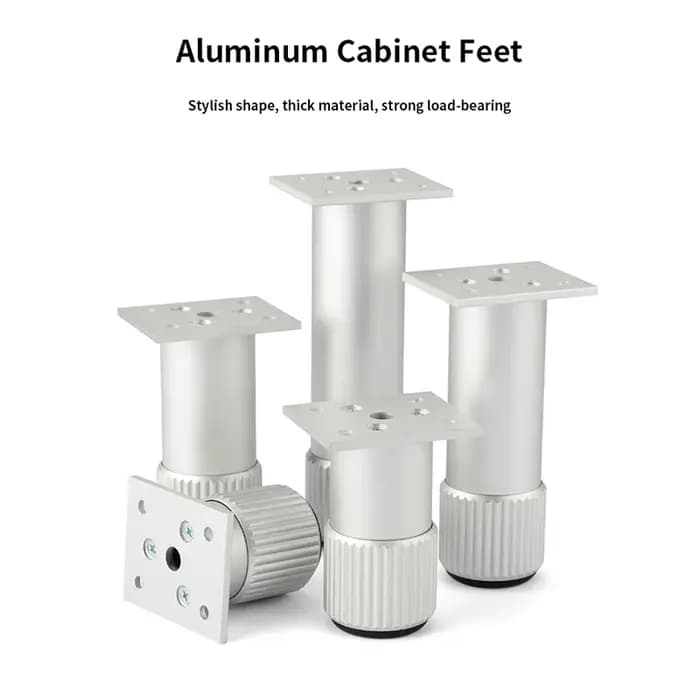 Pieds de Meuble Réglables en Alliage d'Aluminium