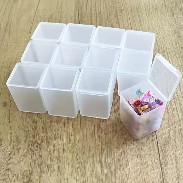 Ensemble de 10 boîtes de rangement en plastique transparent avec couvercles - Contenants d'organisation