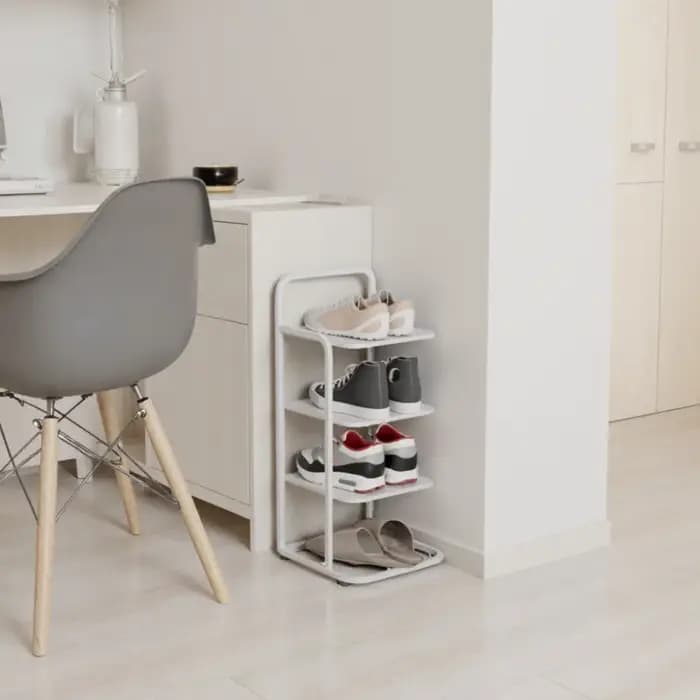 Étagère à chaussures à espace étroit – Organisateur vertical en fer robuste