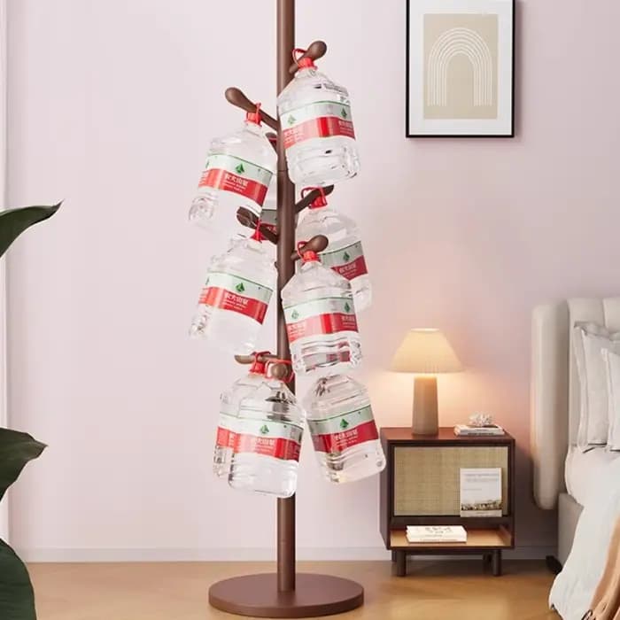 Porte-manteau sur pied porte-vêtements en bois