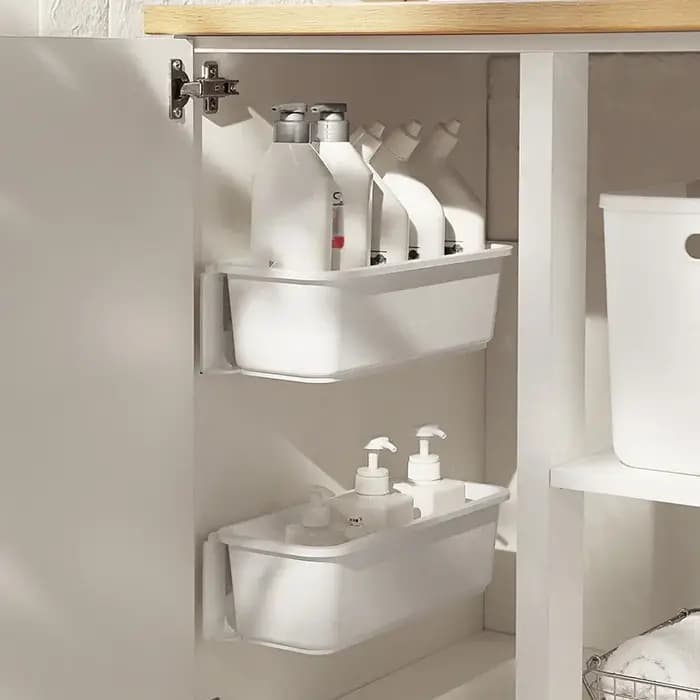 Évier de cuisine armoire support de rangement maison bouteille d'épices