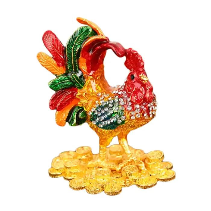 Boîte à bijoux en forme de poulet pour colliers