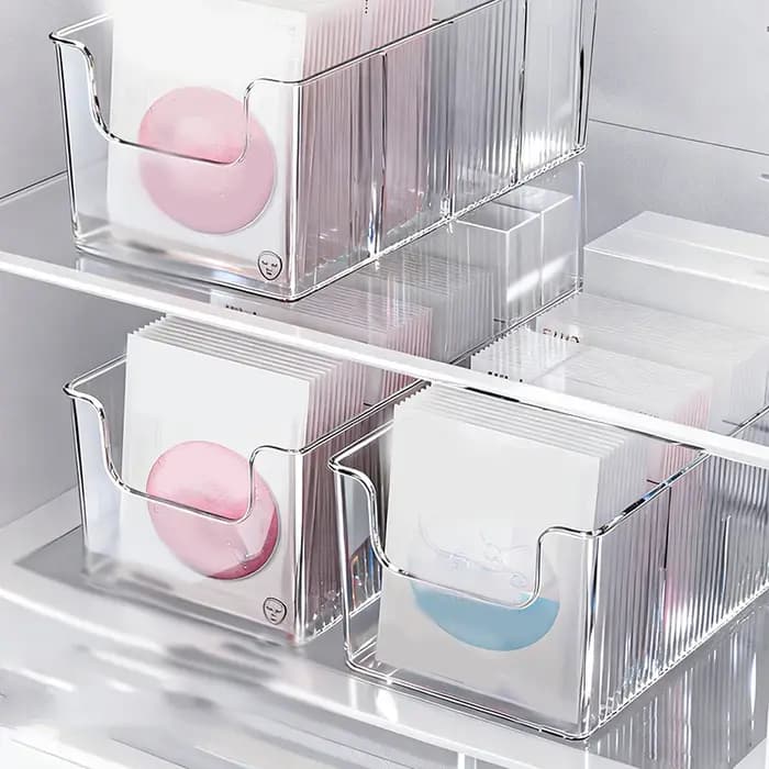Boîte de rangement pour masques faciaux, boîte de rangement pour produits de soin de la peau, boîte de rangement pour coiffeuse, boîte de rangement pour cosmétiques, support pour parfums.