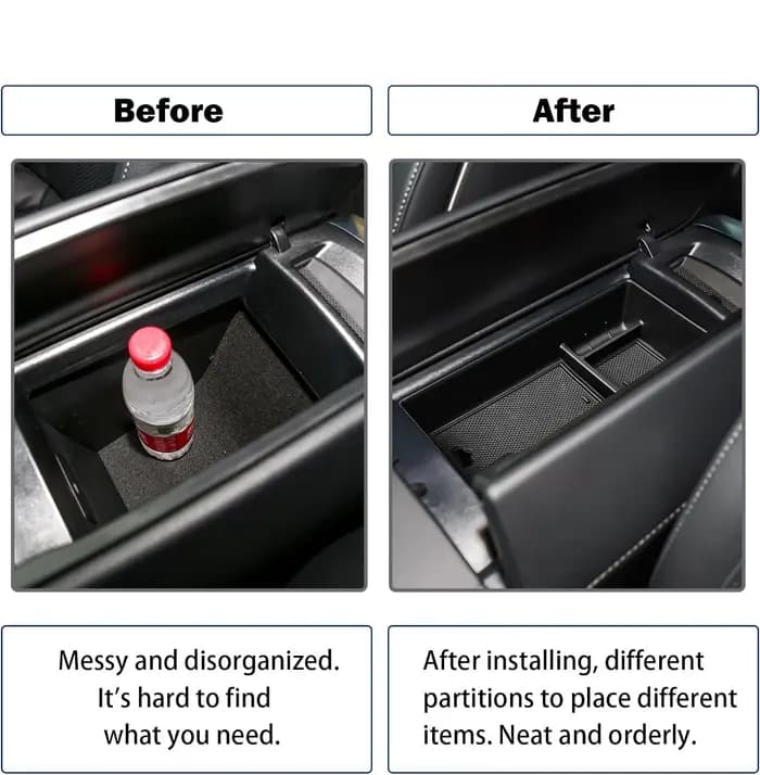 Boîte d'accoudoir de console centrale pour Mercedes Benz
