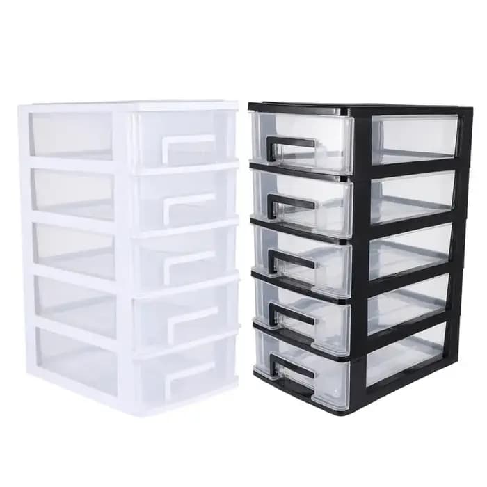 Armoire de rangement à cinq niveaux, en plastique, Type tiroir, placard, Portable, anti-poussière, o