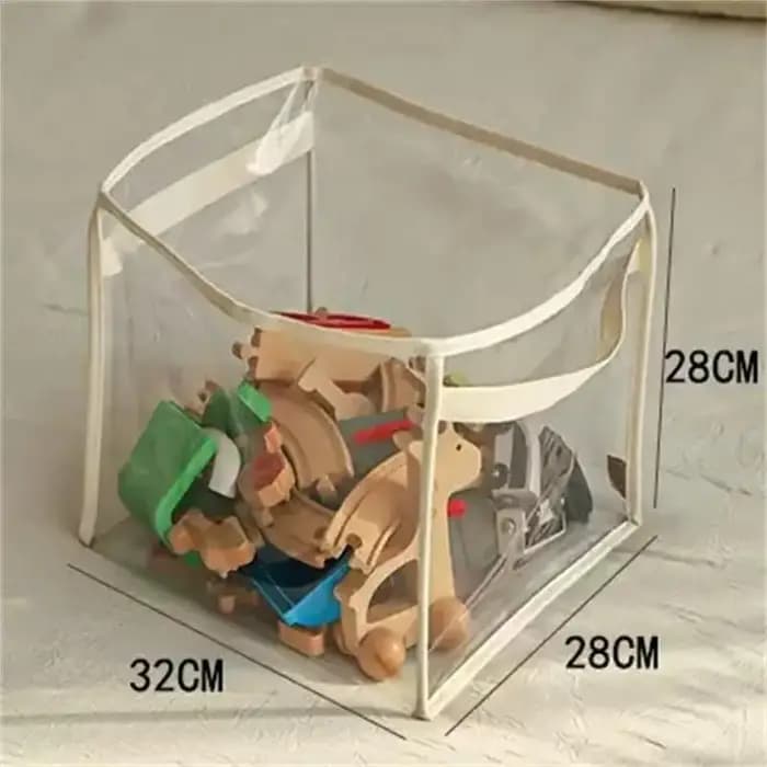 Panier de rangement pour jouets d'enfants Homefish, boîte de rangement transparente, jouets en peluc