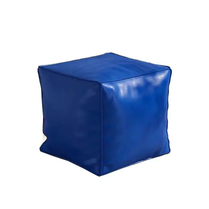 Pouf ottoman de luxe léger antidérapant en cuir PU imperméable sans rembourrage