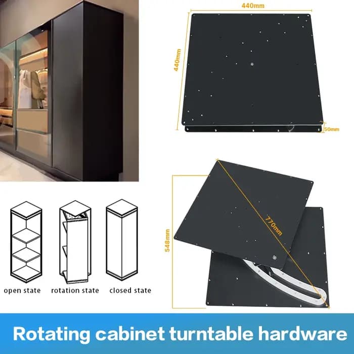 Étagère de rangement rotative électrique à 360 degrés