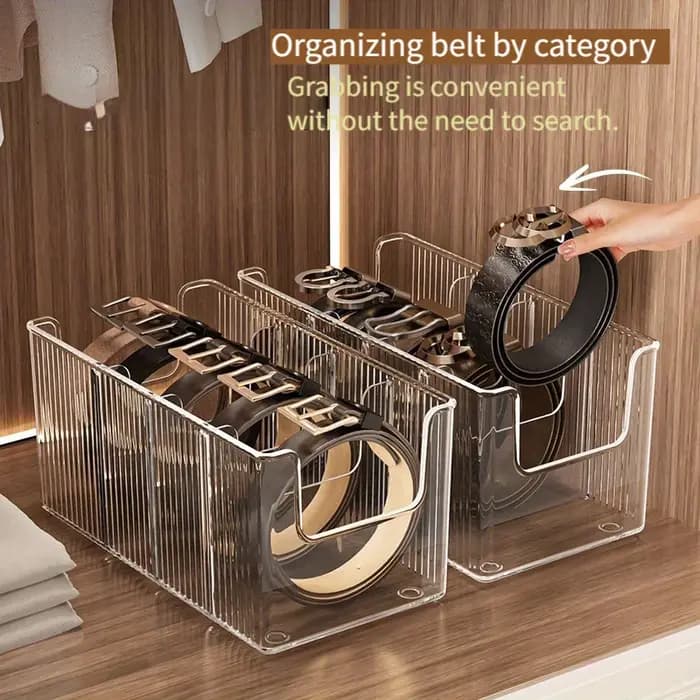 Boîte de rangement de ceinture ; usage domestique ; organisateur de cravates divisé