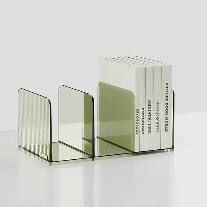 Serre-livres transparents, étagère de bureau, support de rangement décoratif, support de livre, pape