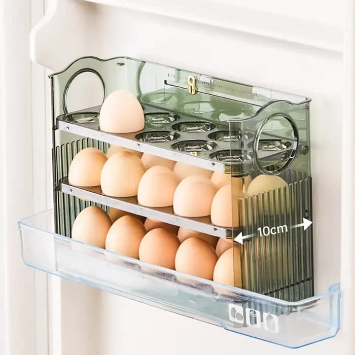 Boîte de rangement pour réfrigérateur d'œufs de cuisine de grande capacité