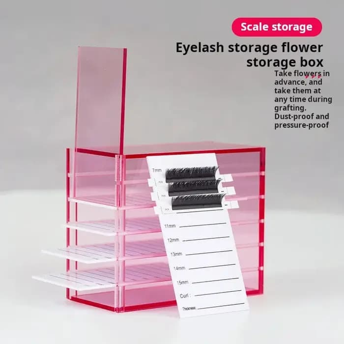 Boîte de rangement pour greffe de cils camélia