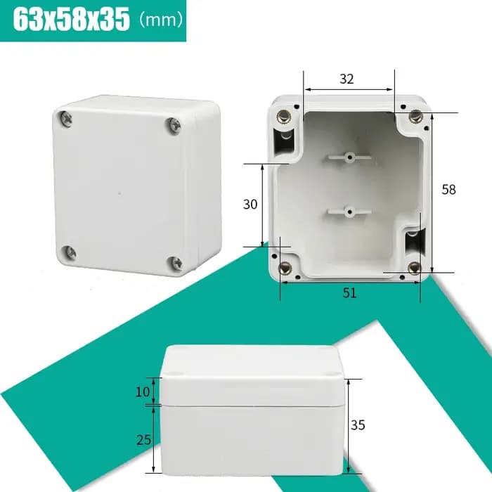 Boîte de Jonction Électrique pour l'Extérieur, Boîtier de Projet, Coque en Plastique ABS Étanche, po