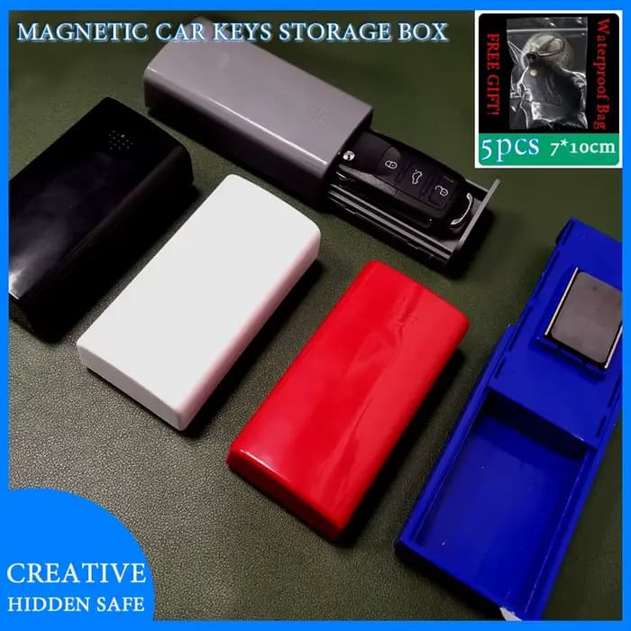 Coffre-fort magnétique caché boîte de rangement des clés de voiture boîte de rangement secrète noire clés de rechange coffre-fort pour la maison bureau voiture RV cacher sous la voiture