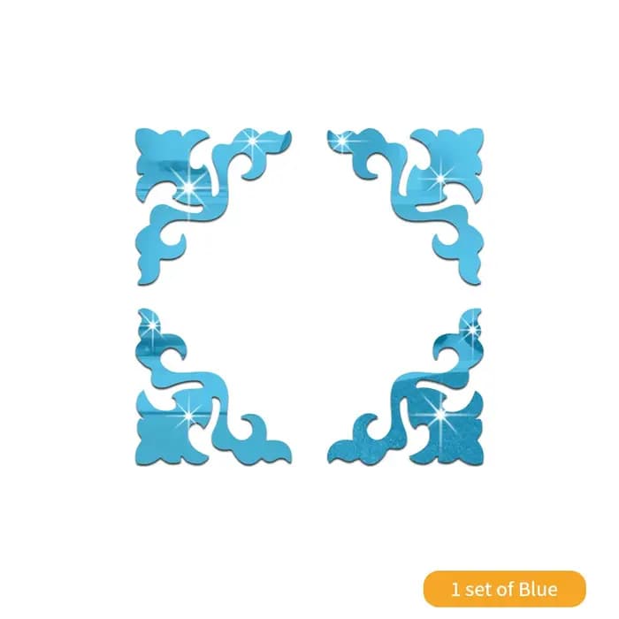 Autocollant de miroir de décoration de meubles autocollant mural 3D acrylique auto-adhésif miroir or