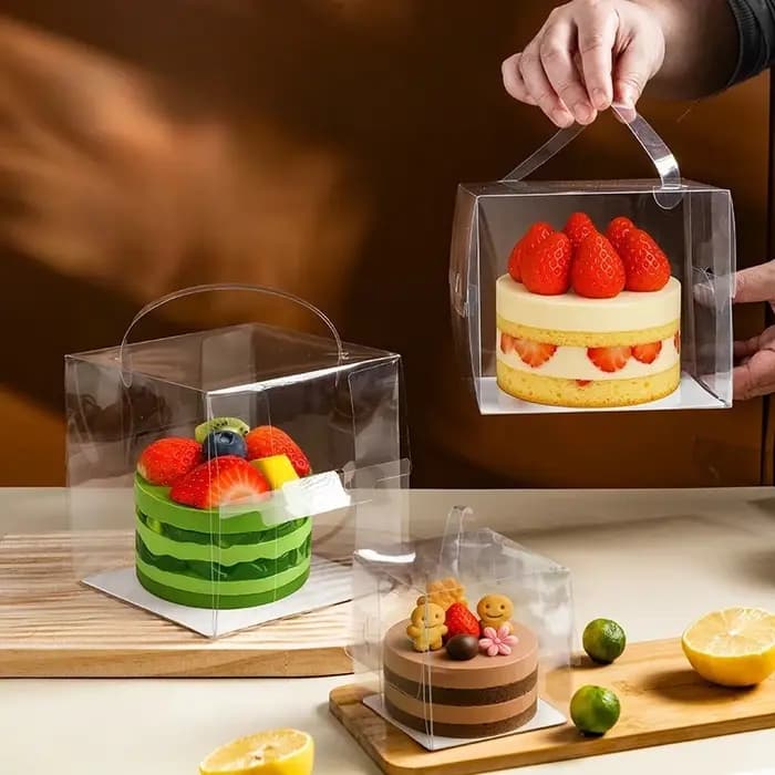 Boîte d'emballage transparente pour pâtisserie