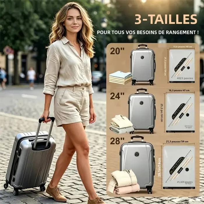 Sacs de rangement sous vide pour valises de voyage