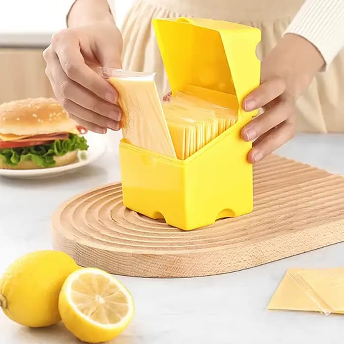 Récipient de stockage de fromage en forme de tranche de fromage