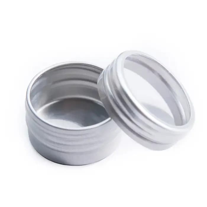 Récipient rond en métal avec fenêtre transparente, boîtes à vis, bocaux en aluminium, petite boîte de rangement, facile à transporter, 10 pièces