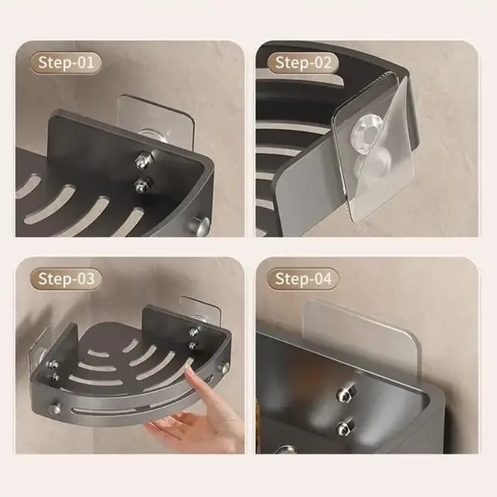 Étagère murale triangulaire pour salle de bain et WC