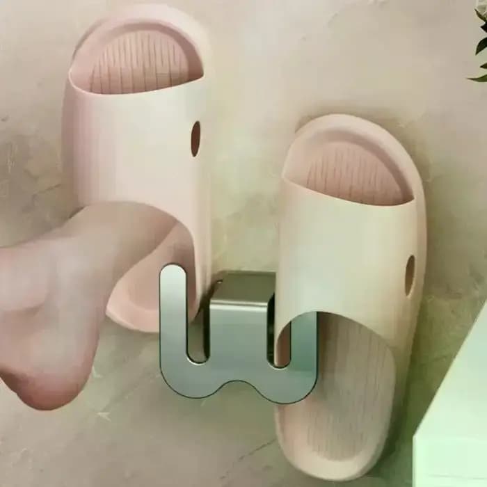 Étagère murale pour pantoufles de salle de bain
