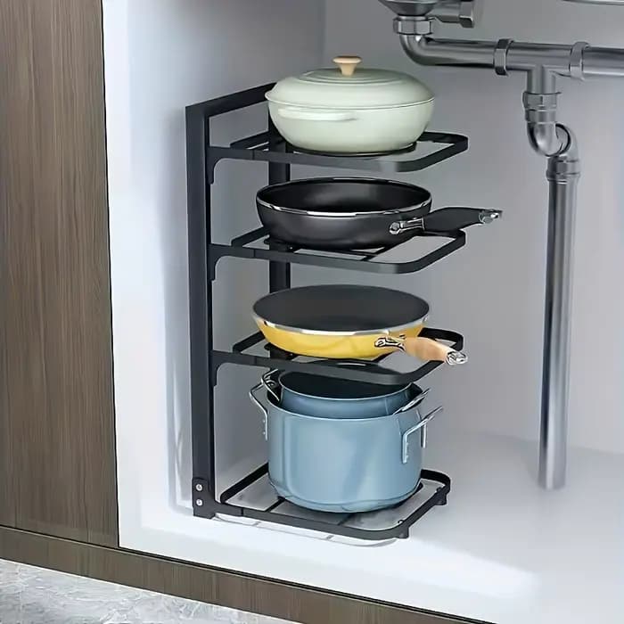 Organisateur de support de casseroles réglable