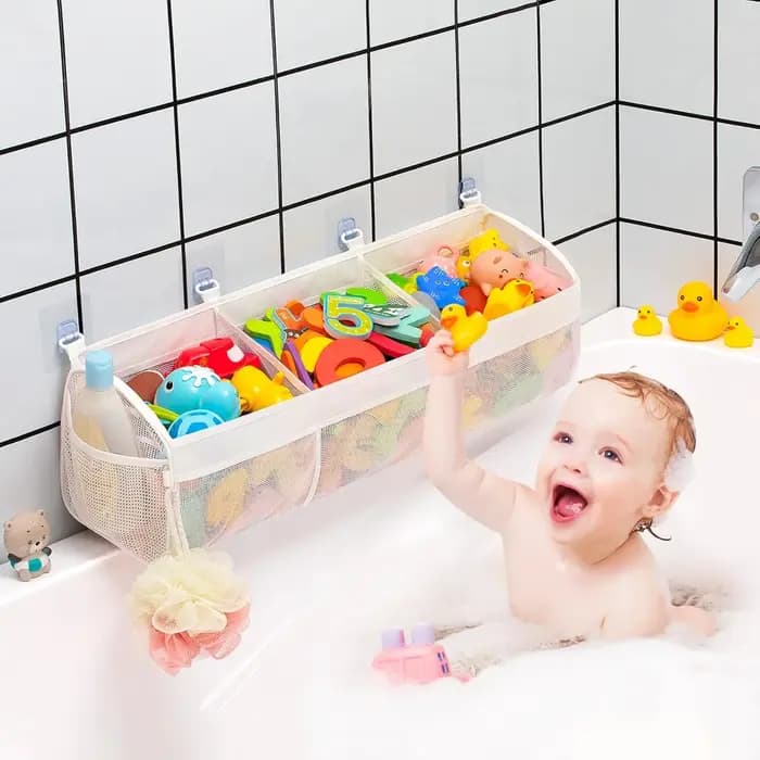 Organisateur de jouets de bain à 3 compartiments