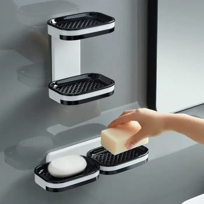Boîte à savon à 2 niveaux pour salle de bain avec support préféré