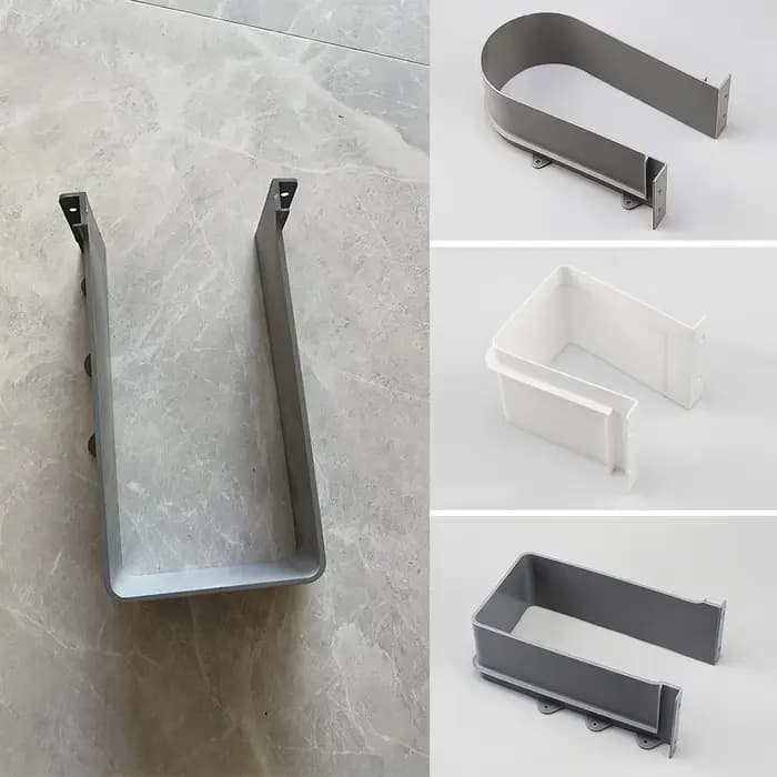 Sous évier en forme de U en plastique, couvercle de découpe en U encastré, œillet de proximité, sous