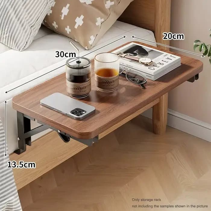 Nouveau organisateur pliable pliable, étagère de chevet amovible, Table sous le tapis de lit, dortoi