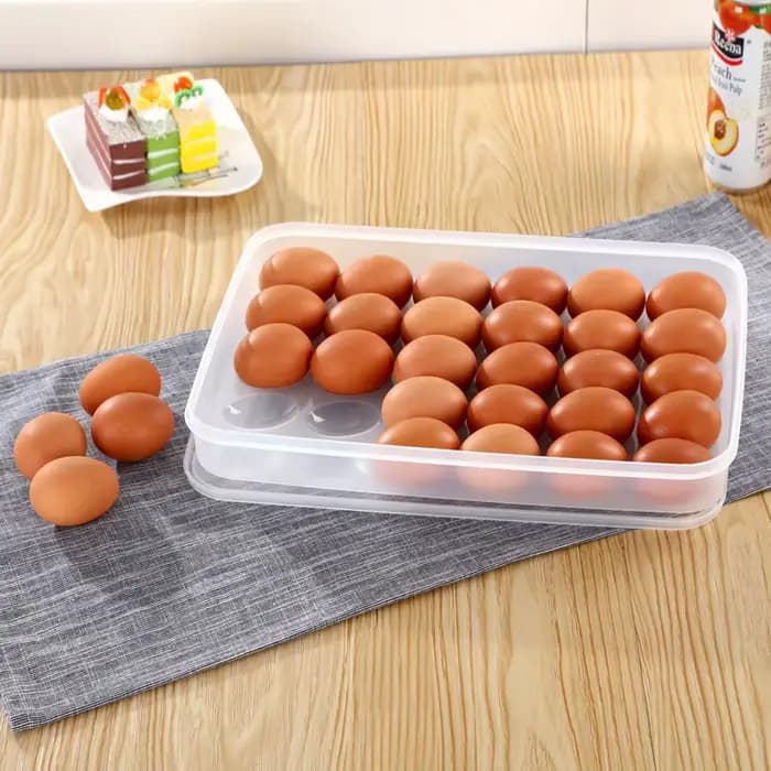 Boîte de rangement d'œufs en plastique avec couvercle