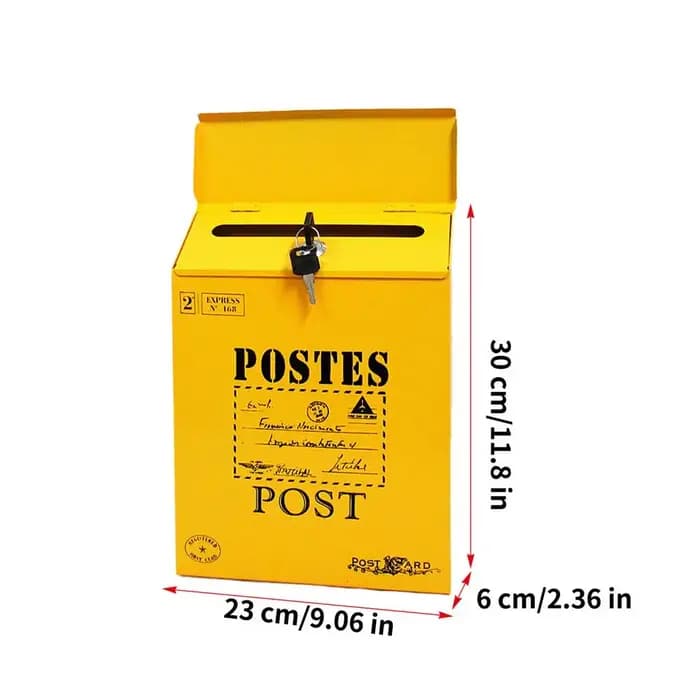 Boîte aux lettres murale décorative