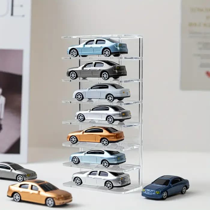 Boîte de rangement pour jouets modèle de voiture à 7 couches