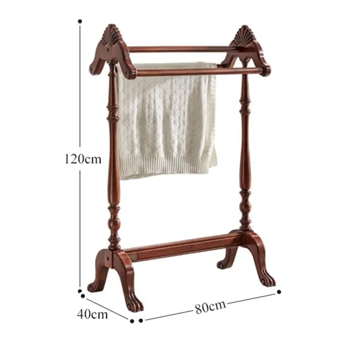 Porte-manteau en bois massif de chêne