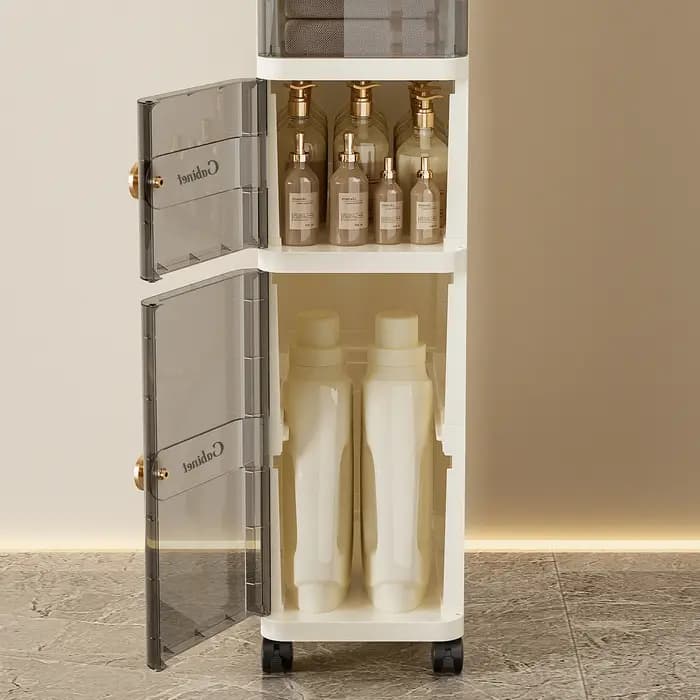 Meuble de rangement pour niche de salle de bain