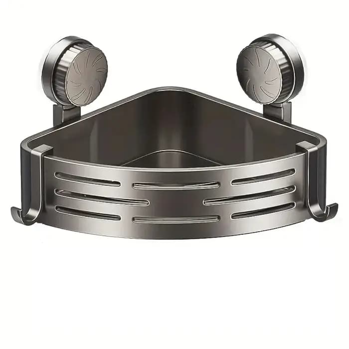 Étagère de salle de bain triangulaire à ventouse