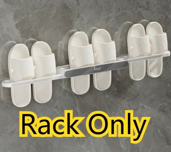 Support de rangement rotatif et pliable pour chaussons de salle de bain – Organisateur mural ou à su