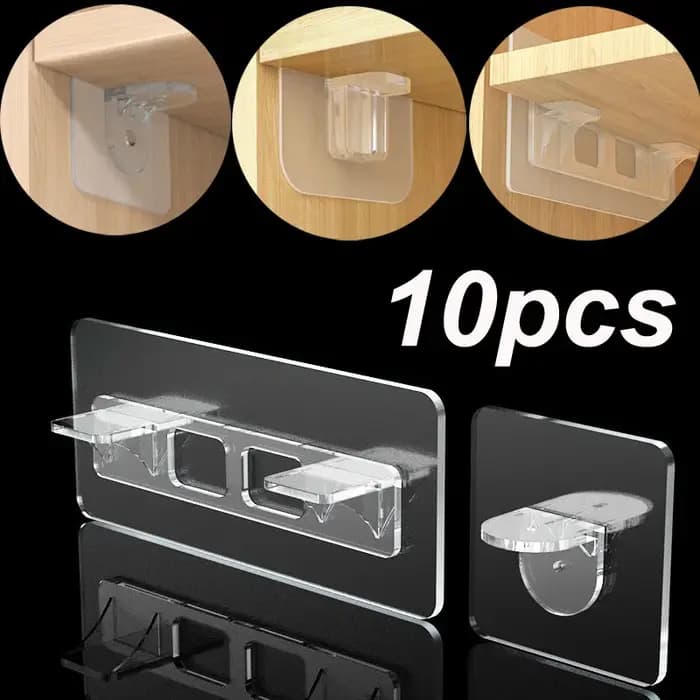 Supports adhésifs pour étagères
