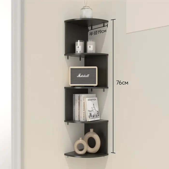 Étagère d'angle murale anti-humidité sans perçage pour chambre