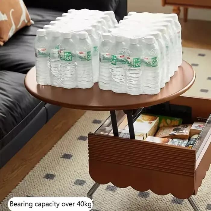 Table basse relevable avec rangement