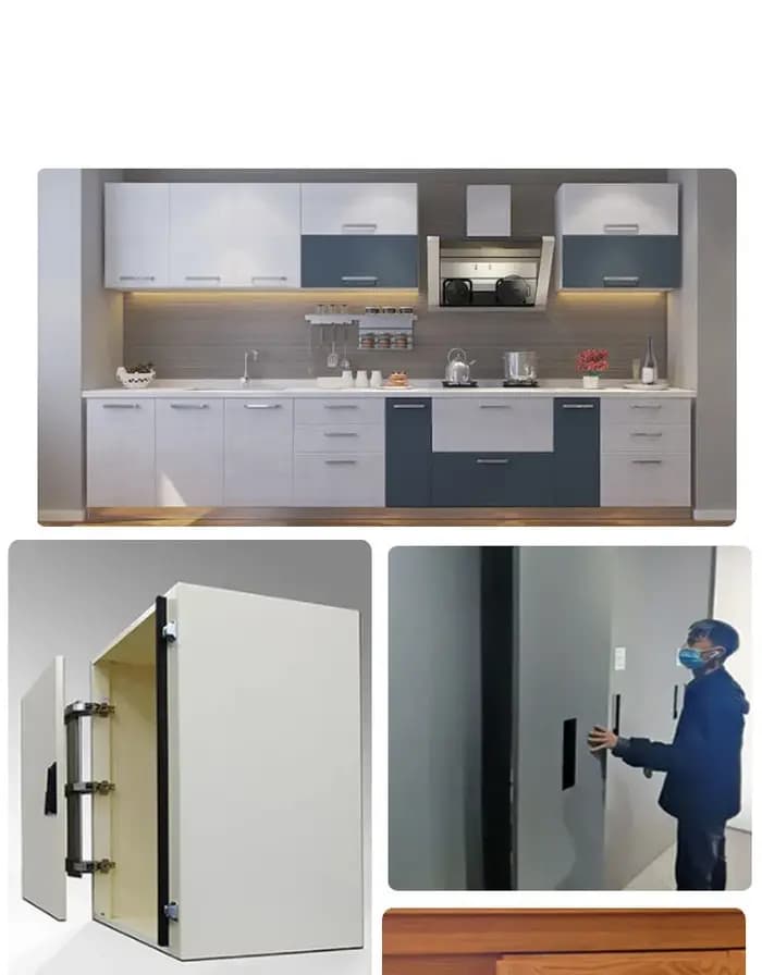 Charnière de porte coulissante latérale pliante pour armoire
