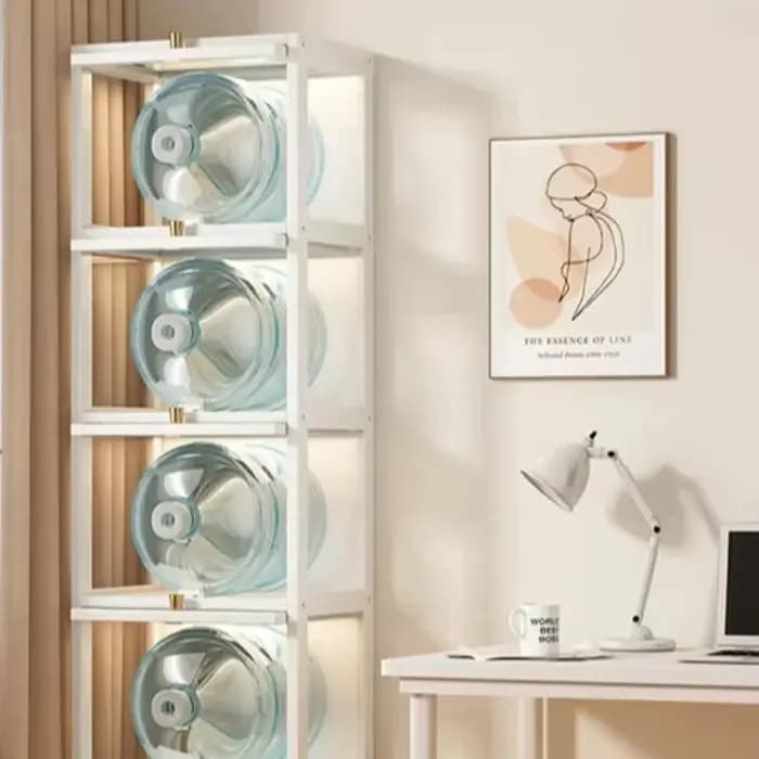 Armoire à livres moderne en acrylique transparent avec portes