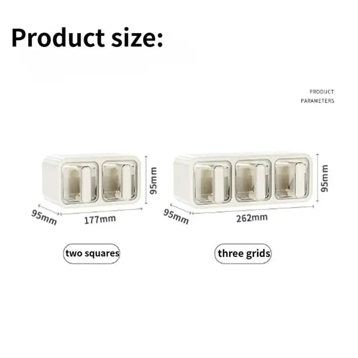 Boîte de rangement d'assaisonnement de cuisine Non perforée avec cuillère