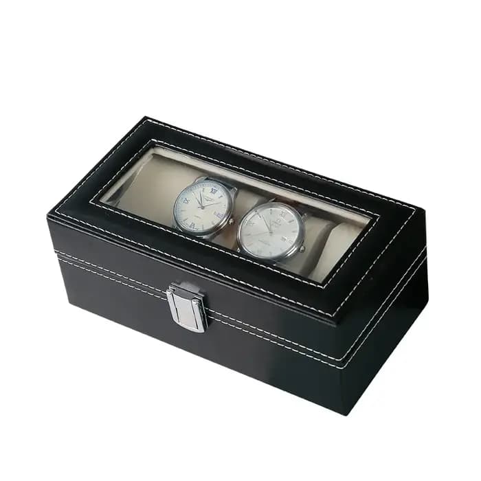DELESYS 4 Positions boîte de montre en polyuréthane avec serrure articles ménagers