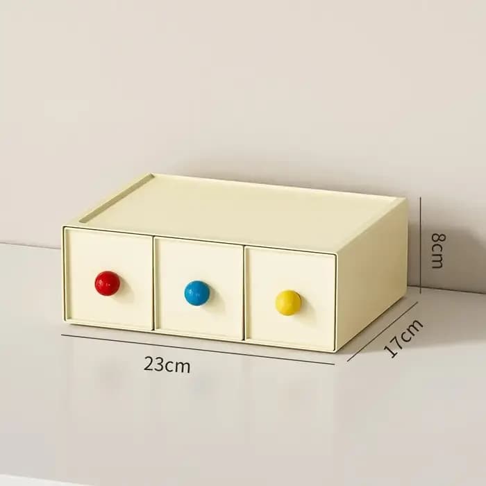Boîte de rangement empilable multicouche, crème Dopamine MELStorage, Free BLOJewelry, bureau d'entrée, 1-3 pièces