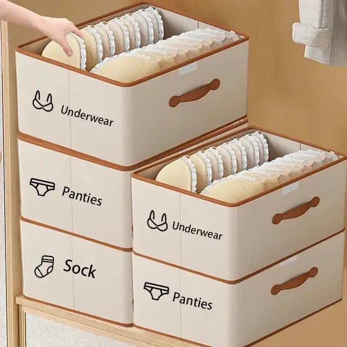 Boîte de rangement pour vêtements avec couvercle