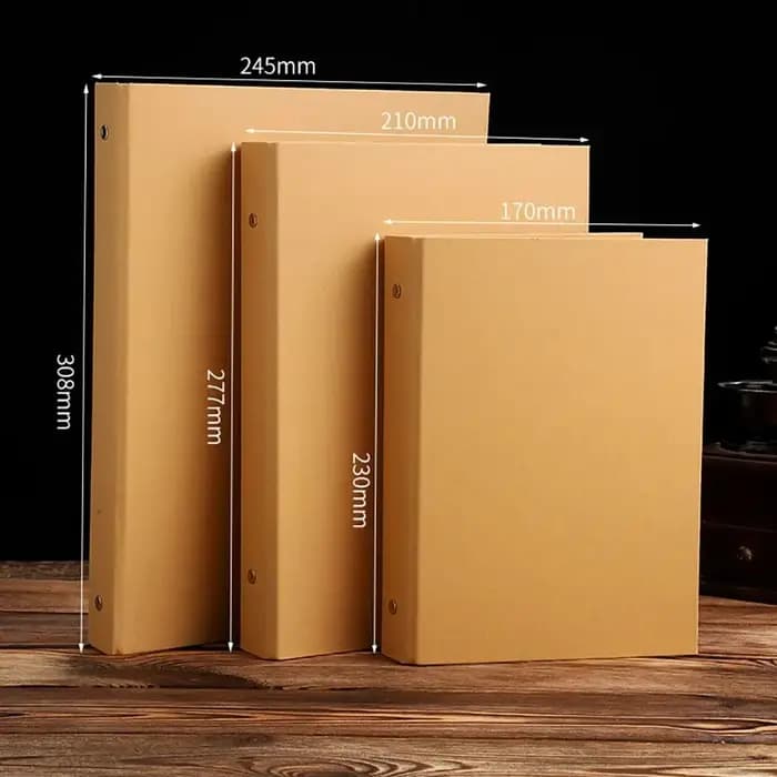 Nouveau Couverture de classeur en papier Kraft A5 B5 A4