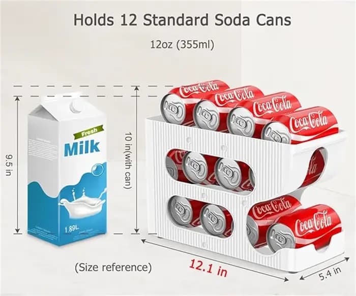 1 pièce : Distributeur de canettes de soda pour réfrigérateur et congélateur