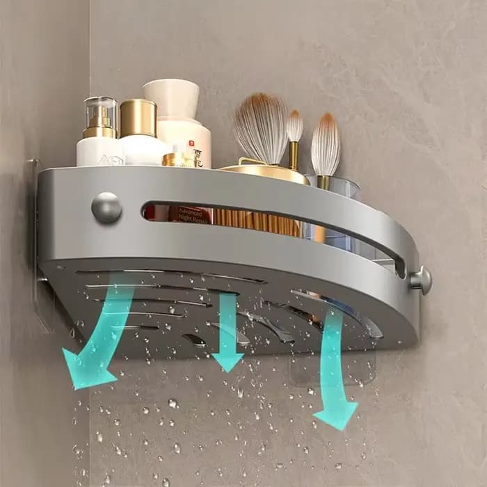 Étagère d'angle de douche à trois niveaux