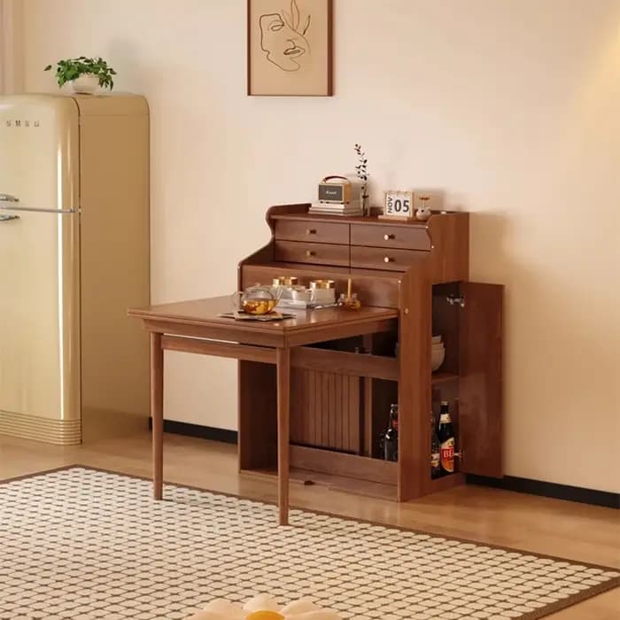 Tables à manger rétro extensibles avec rangement